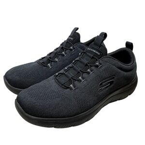 Skechers Summits Louvin Sneakers Mens Size 9.5 Black Lite Weight Lace Up Shoes